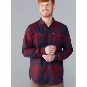 Columbia Silver Ridge 2.0 Flannel Red and Blue Plaid Shirt